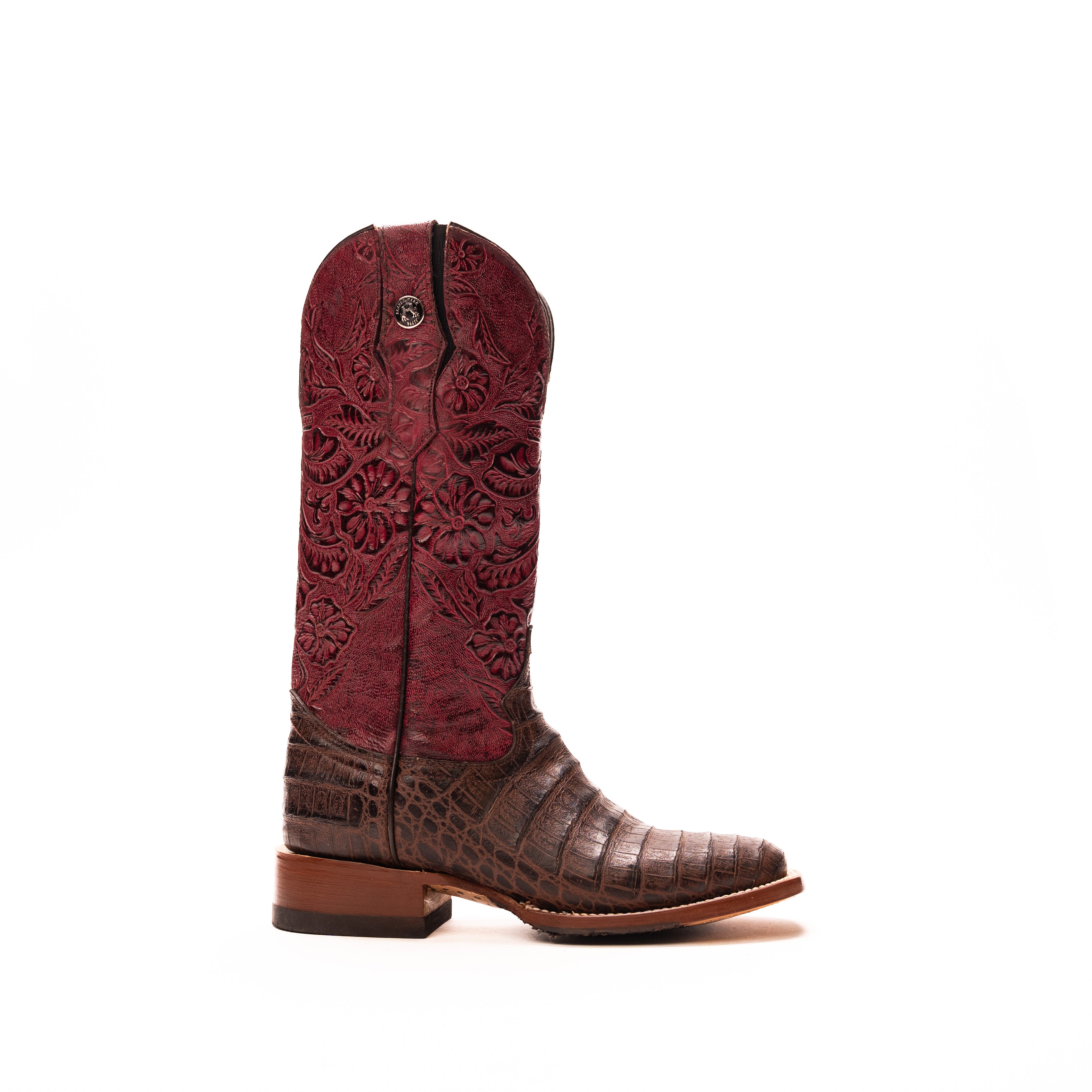 Women's Tanner Mark 12" Caiman Print Boots TML207104 - Crazy House Western Wear