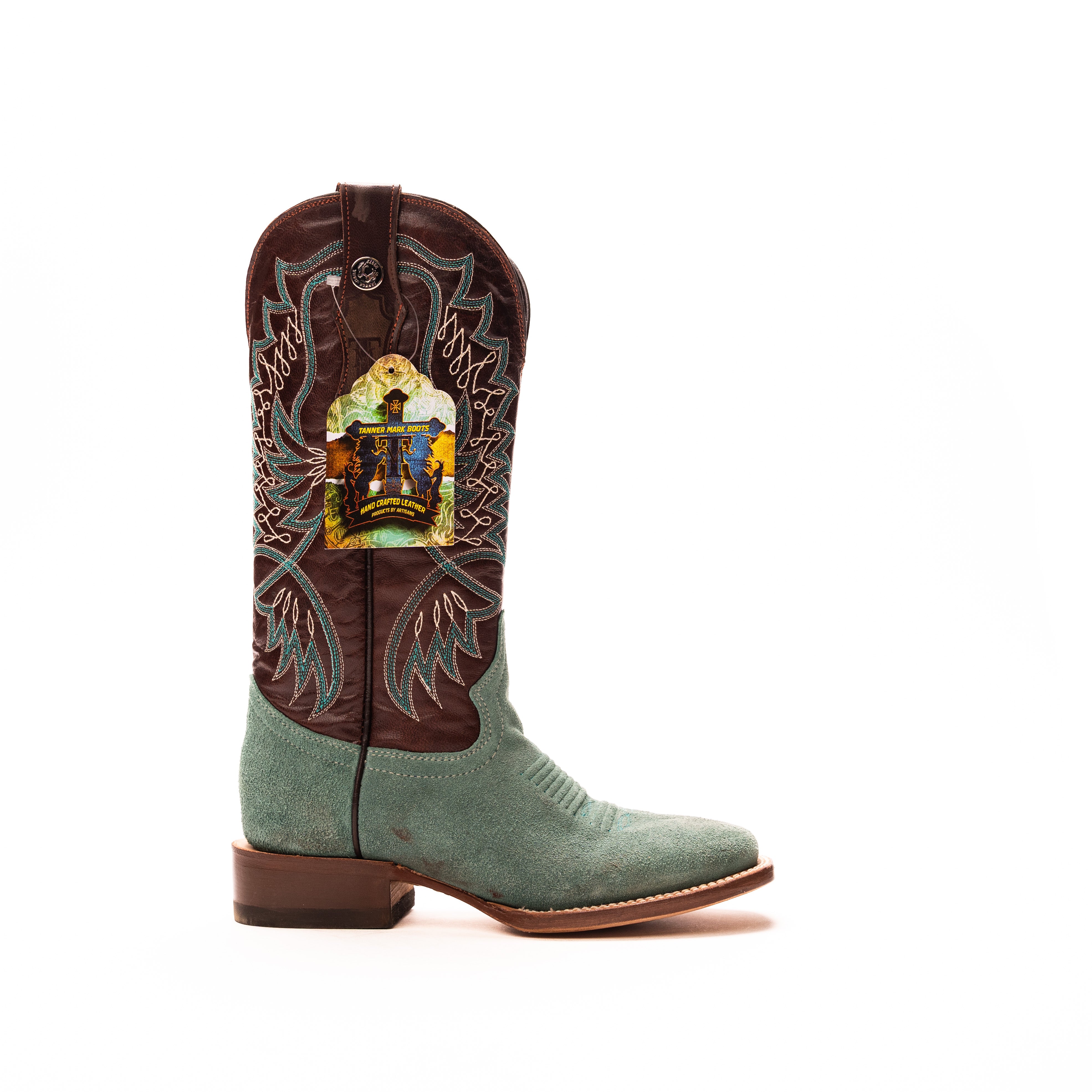 Women's Tanner Mark 12" Roughout Cowhide Boots TML207094 - Crazy House Western Wear