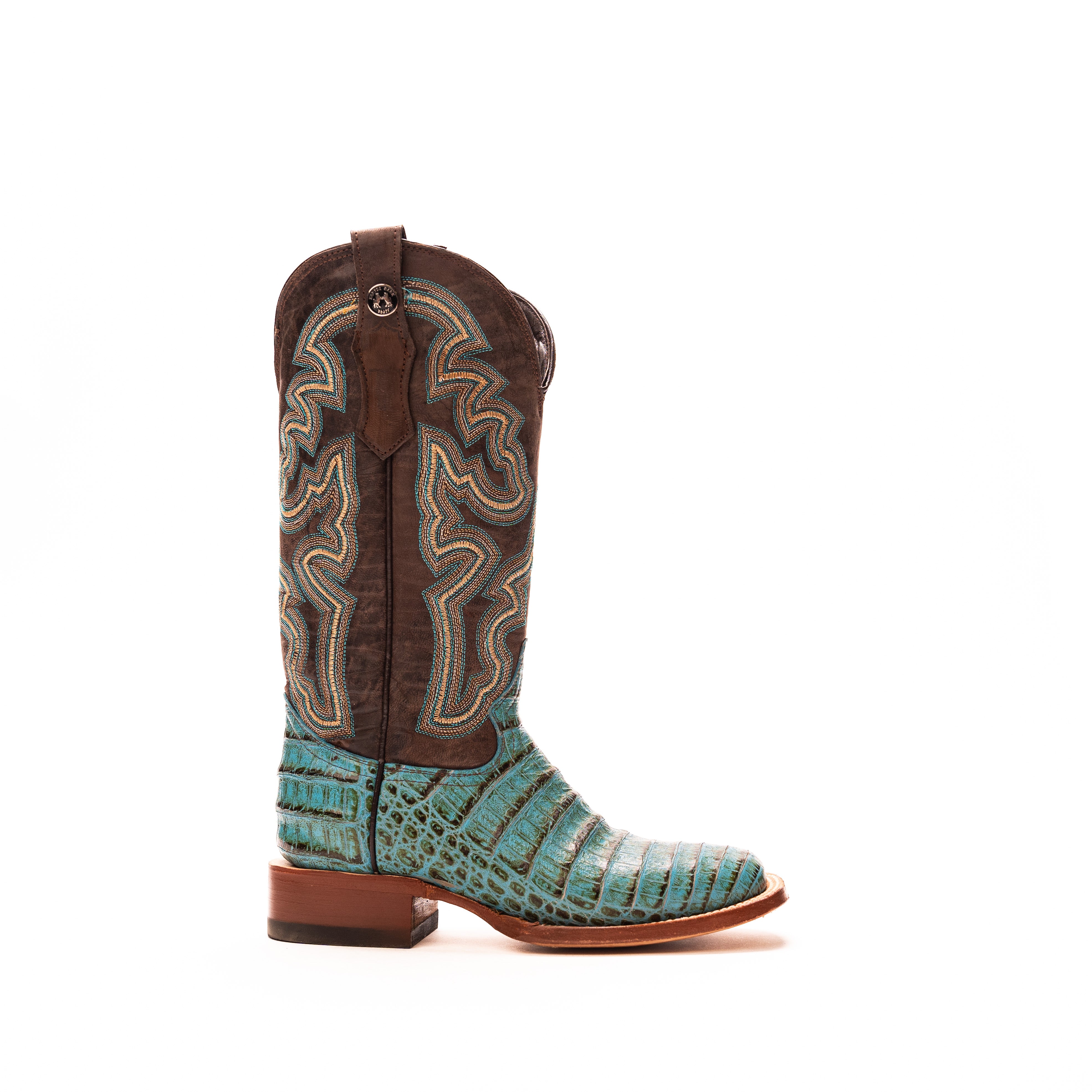 Women's Tanner Mark 12" Caiman Print Boots TML207070 - Crazy House Western Wear