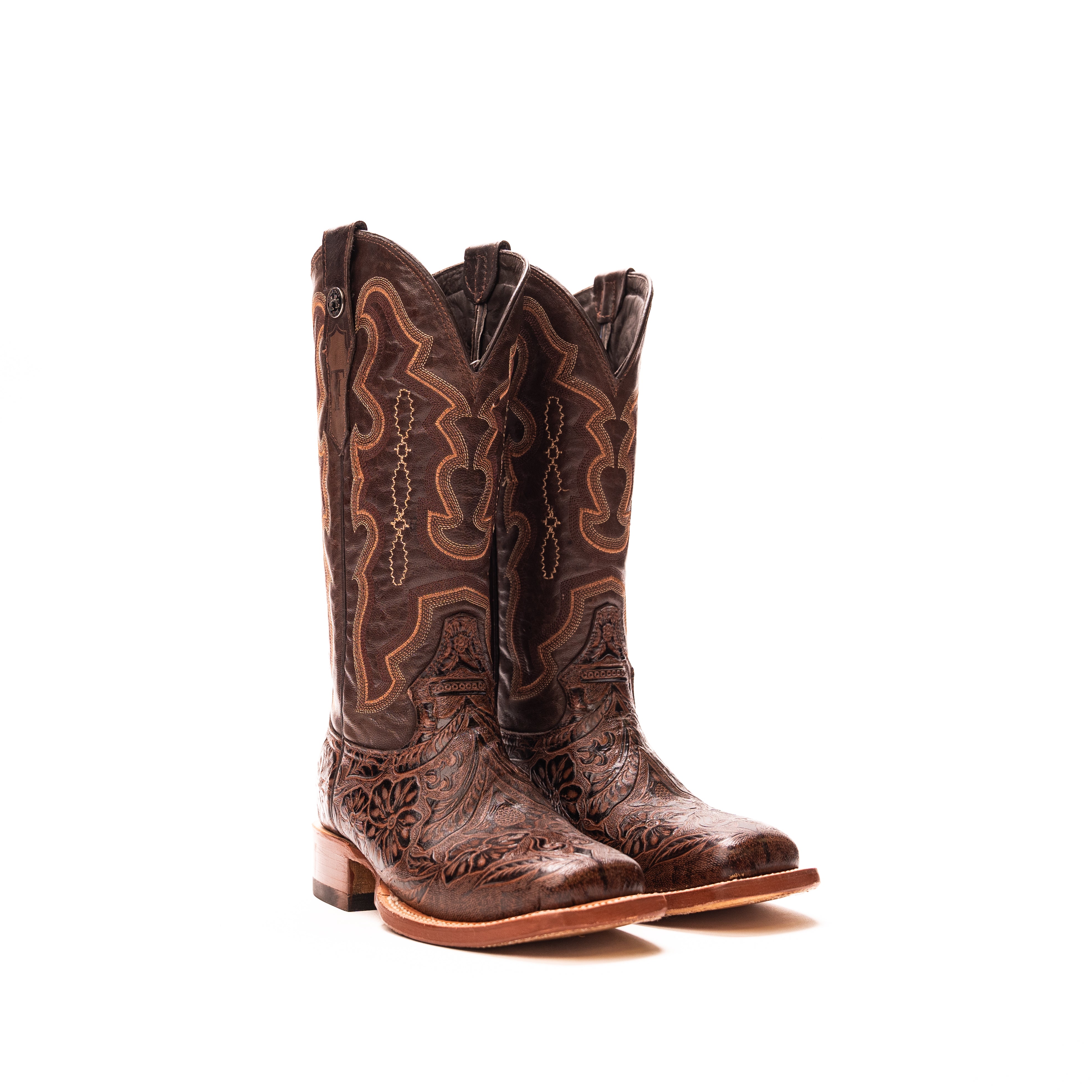 Women's Tanner Mark 12" Tooled Boots TML201759 - Crazy House Western Wear