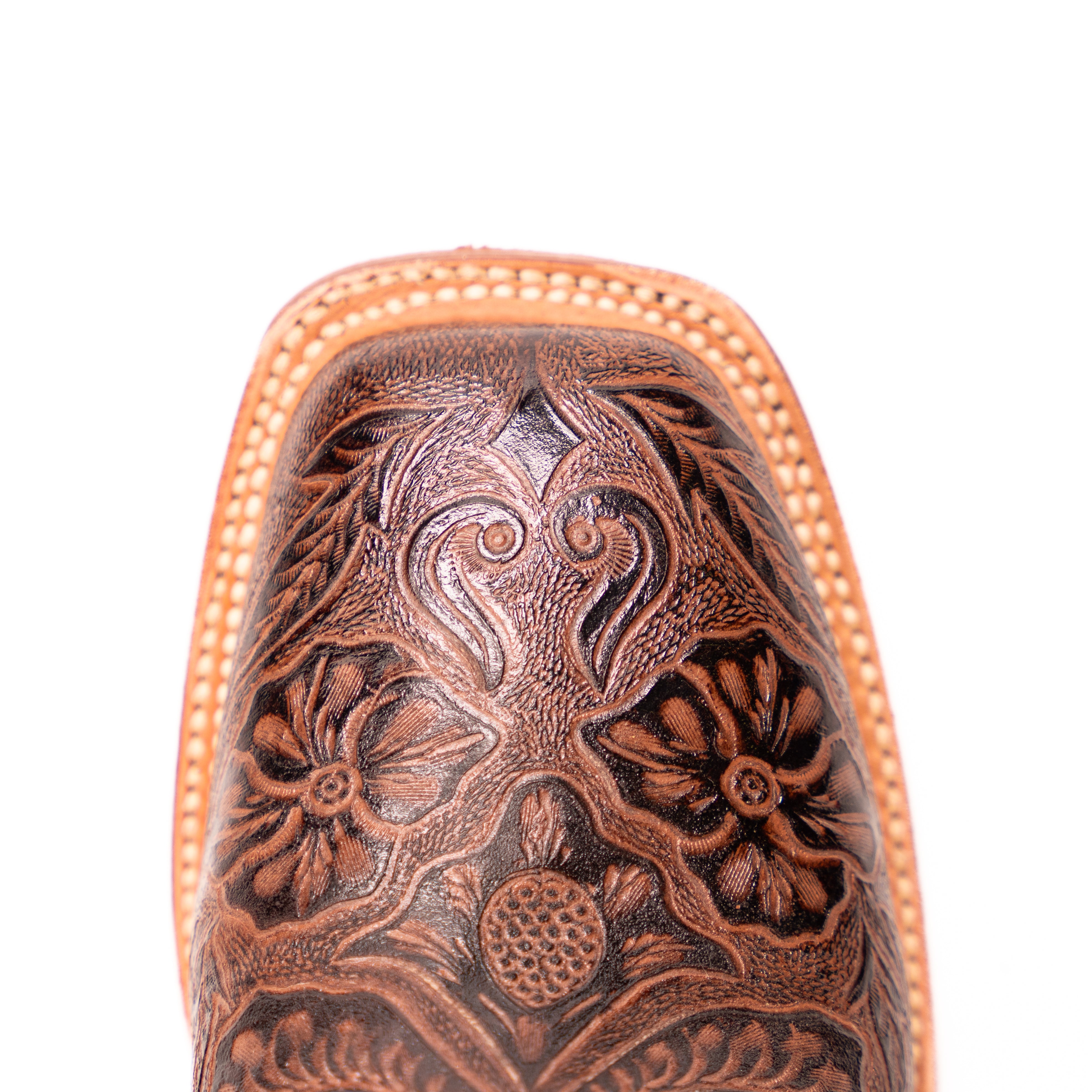 Women's Tanner Mark 12" Tooled Boots TML201759 - Crazy House Western Wear