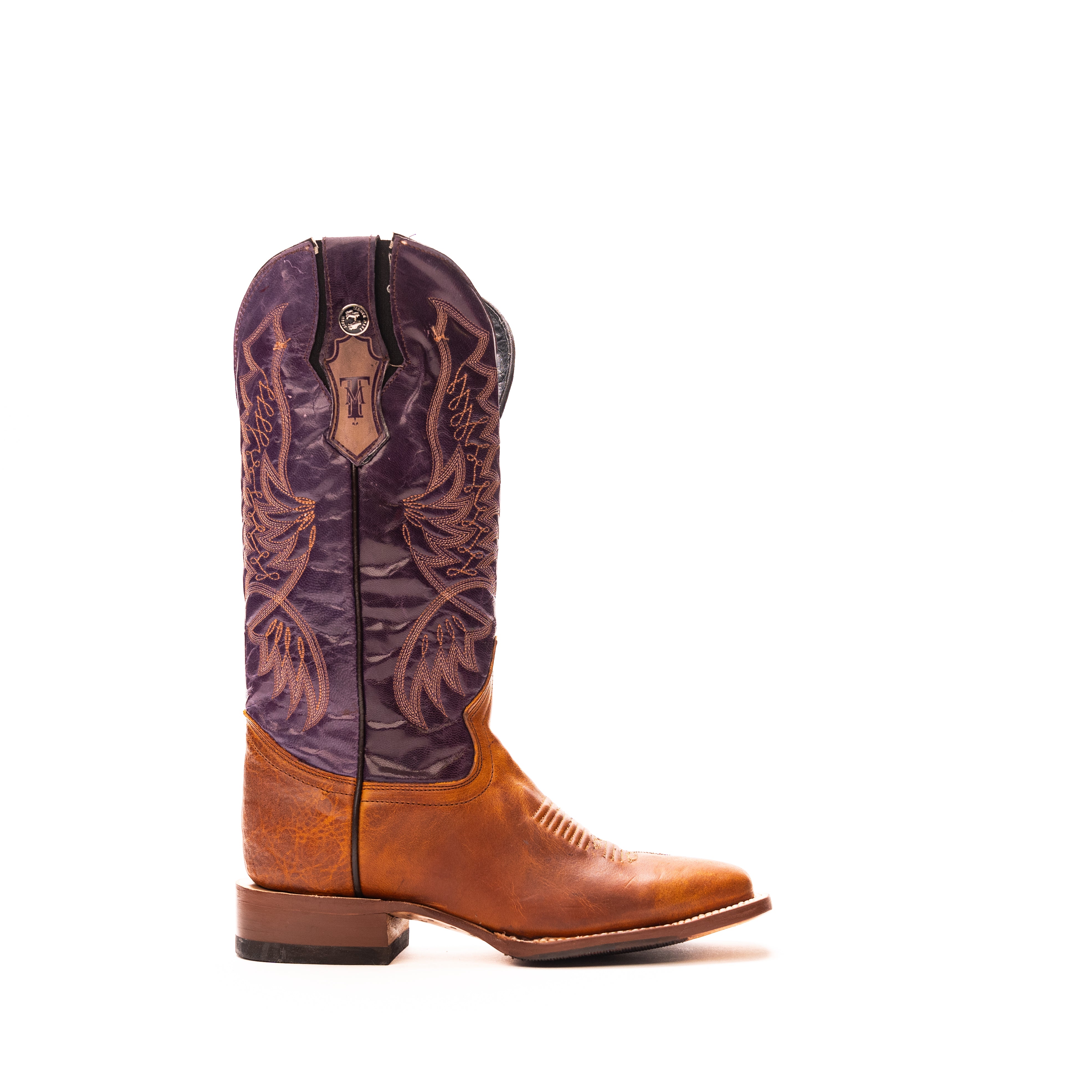 Women's Tanner Mark 12" Damiana Orange Cowhide Boots TML207105 - Crazy House Western Wear