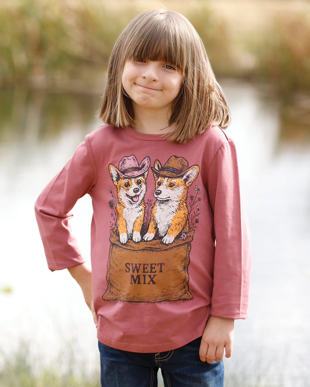 Cruel Denim Girl's Pink Long Sleeve T-shirt CTK8990014