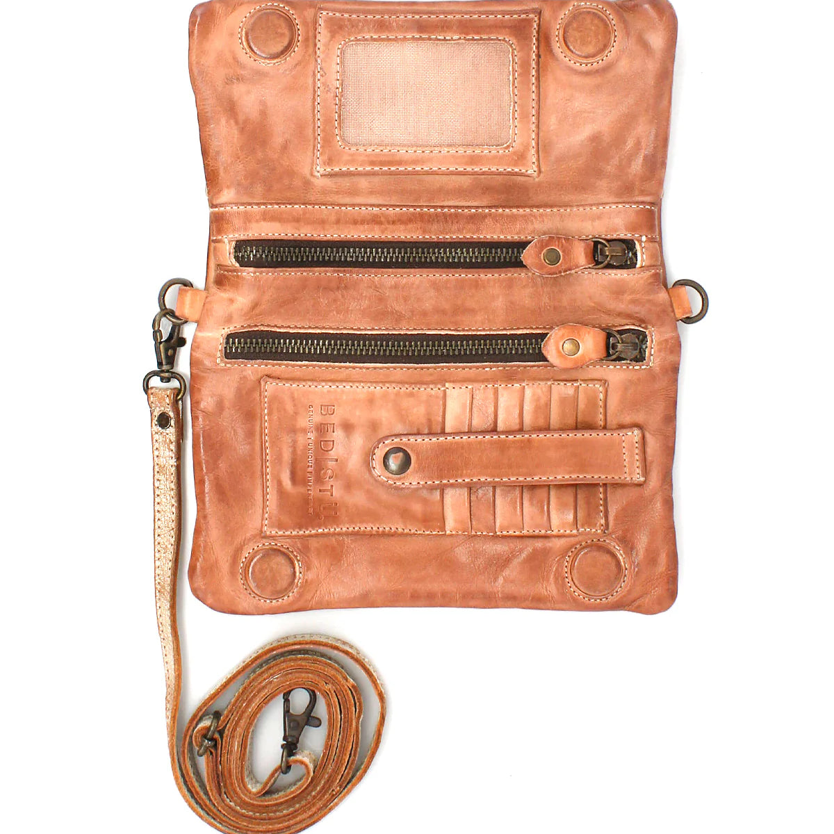 Women's Bedstu Tan Rustic and Nectar Lux Cadence PW Crossbody A450368