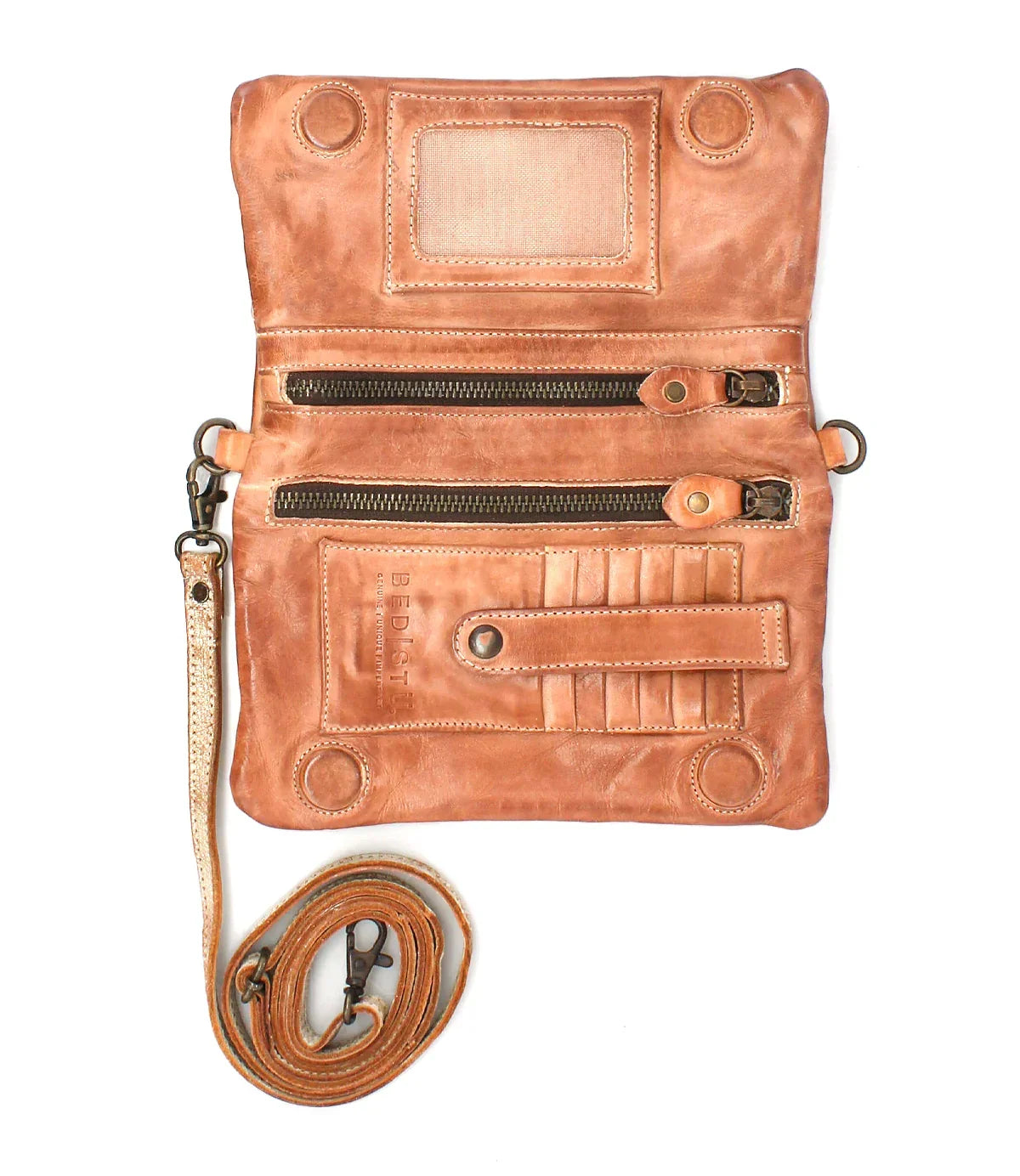 Women's Bedstu Tan Rustic and Nectar Lux Cadence PW Crossbody A450368