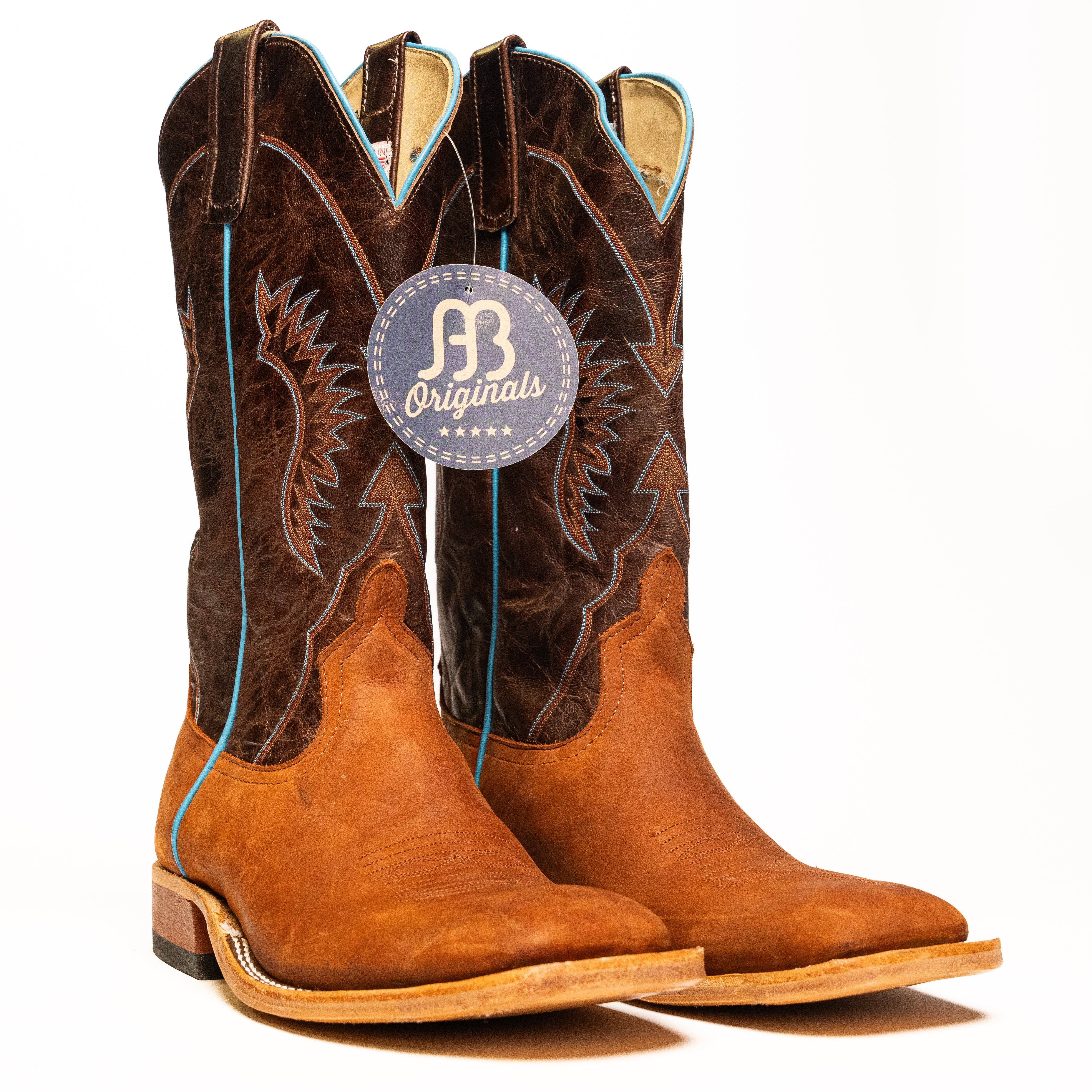 Anderson Bean Rust Jimbo with 13" Chocolate Explosion Tops - Crazy House Western Wear