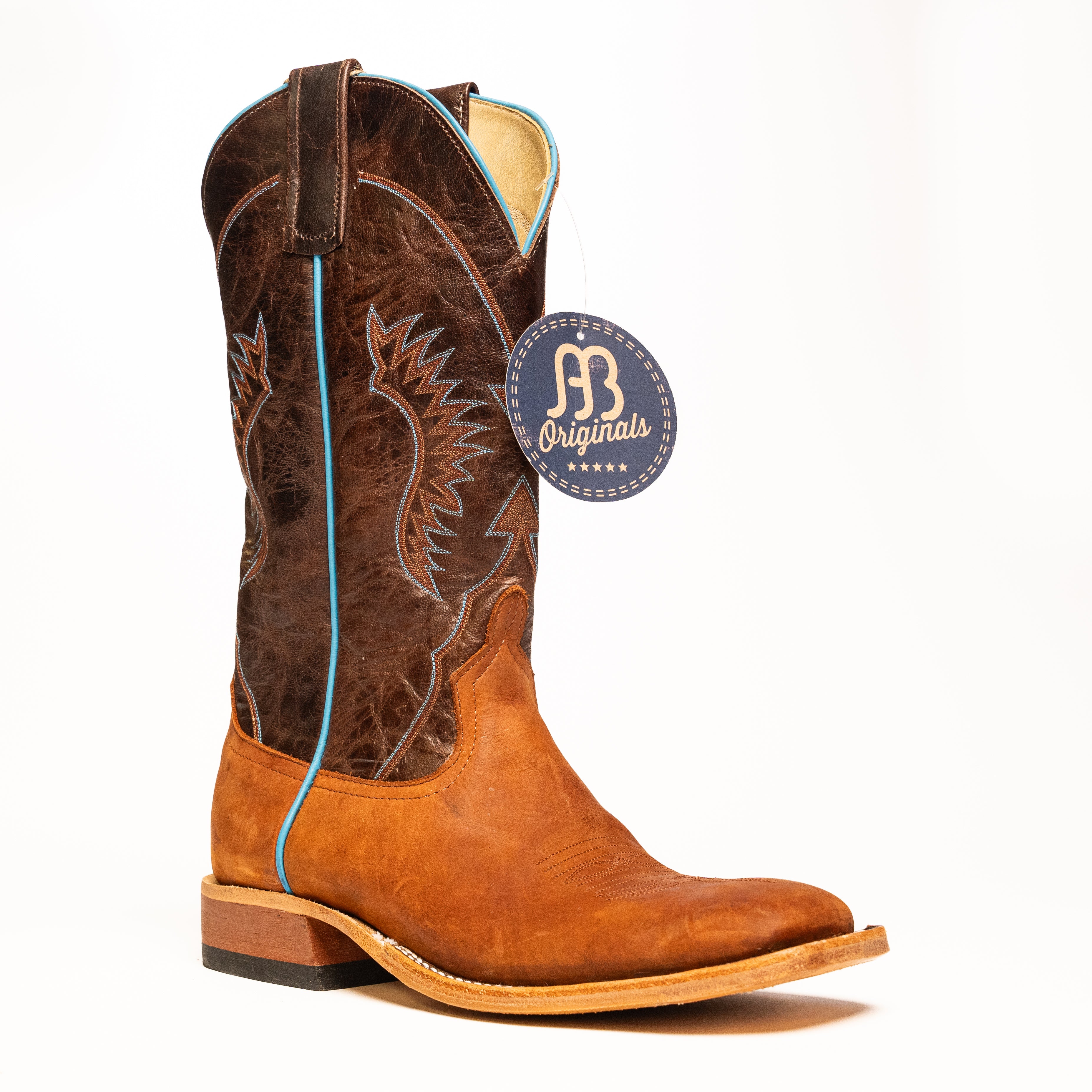 Anderson Bean Rust Jimbo with 13" Chocolate Explosion Tops - Crazy House Western Wear