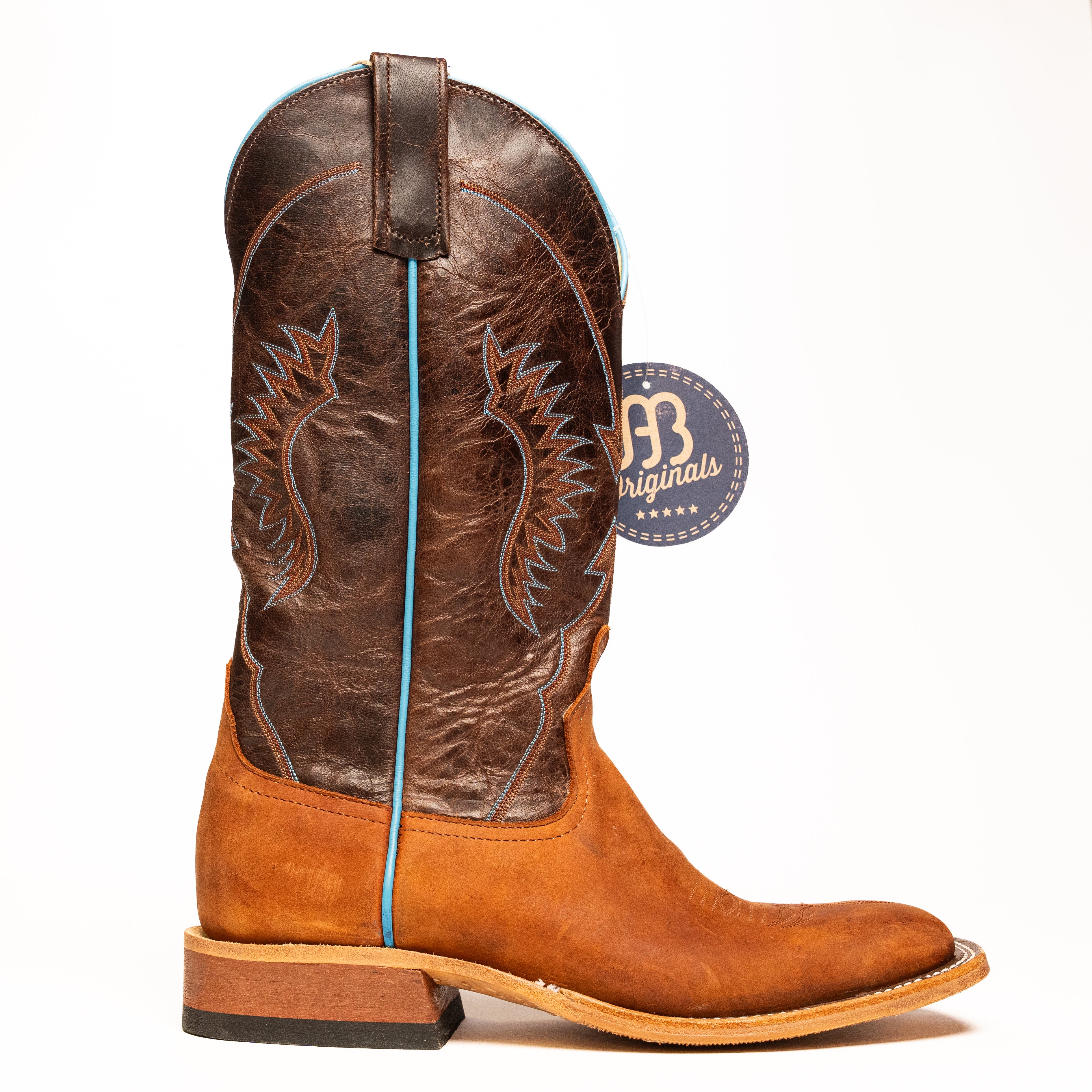 Anderson Bean Rust Jimbo with 13" Chocolate Explosion Tops - Crazy House Western Wear