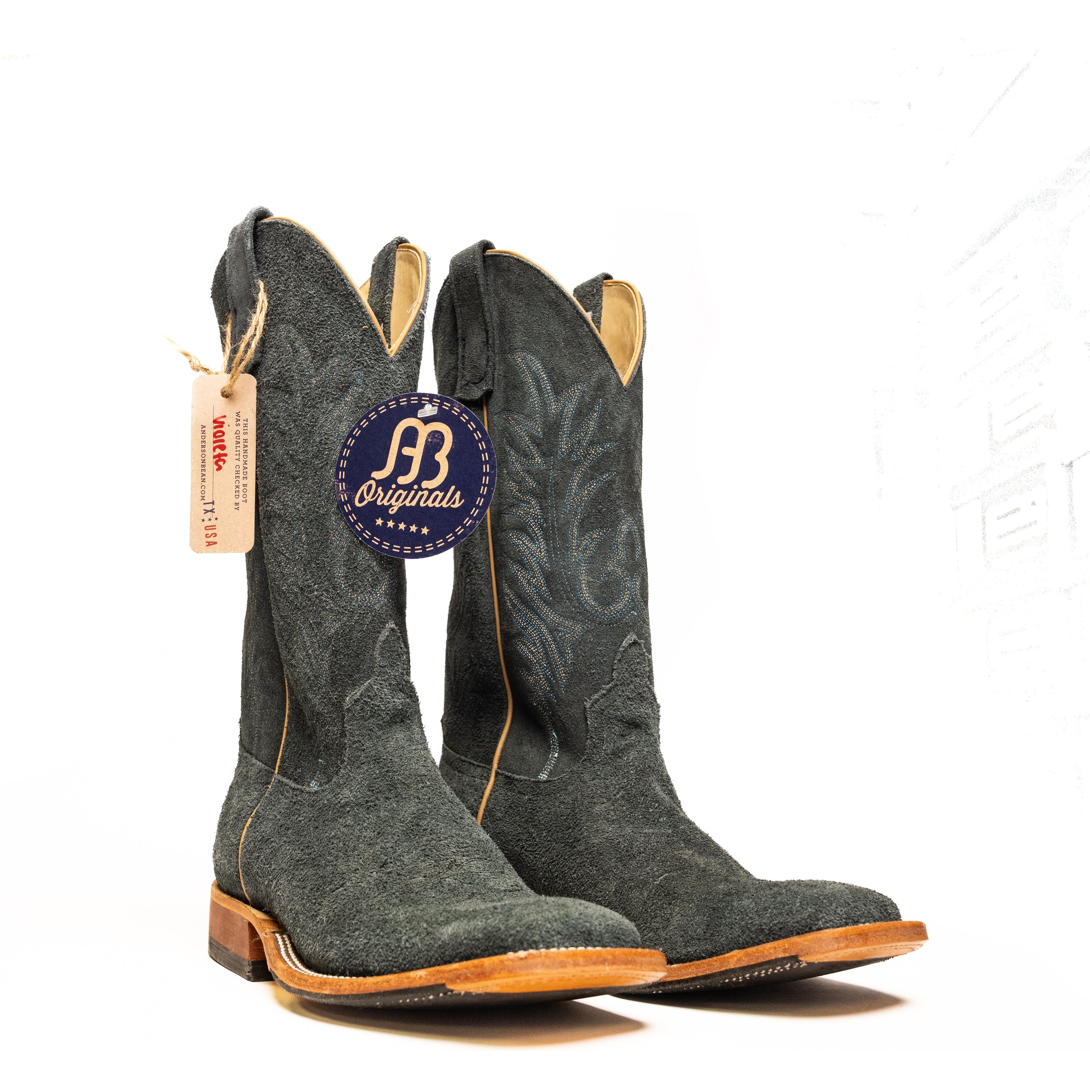 Anderson Bean 13" Navy Safari Suede - Crazy House Western Wear
