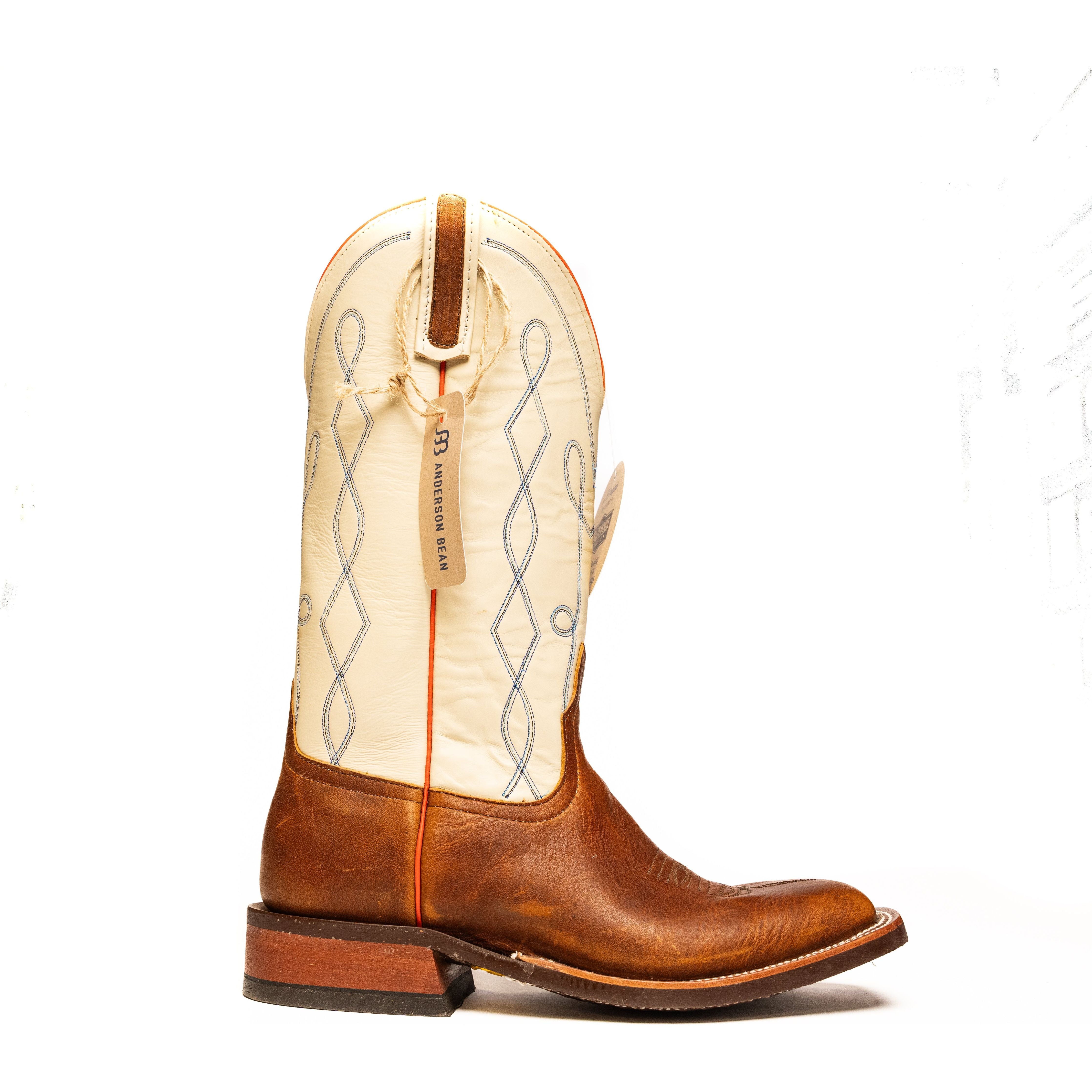 Anderson Bean Worn Saddle with 13" Ochre Bone Top - Crazy House Western Wear