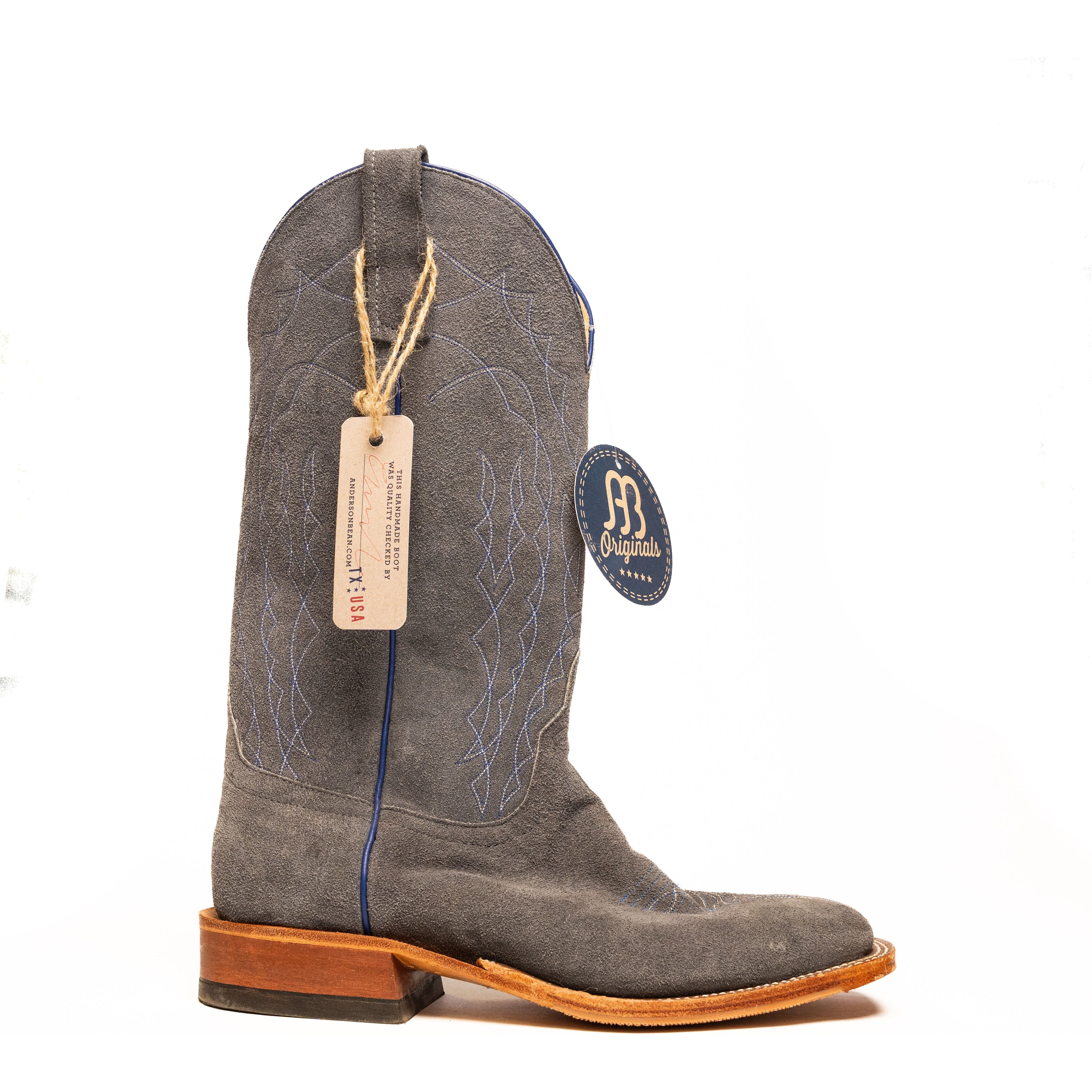 Anderson Bean 13" Gray Suede Jimbo - Crazy House Western Wear