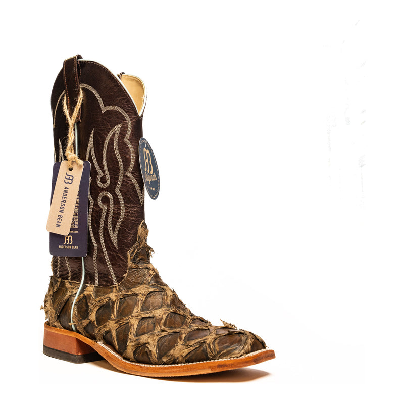 Anderson Bean Rust Tobacco Big Bass with 13" Chocolate Top - Crazy House Western Wear