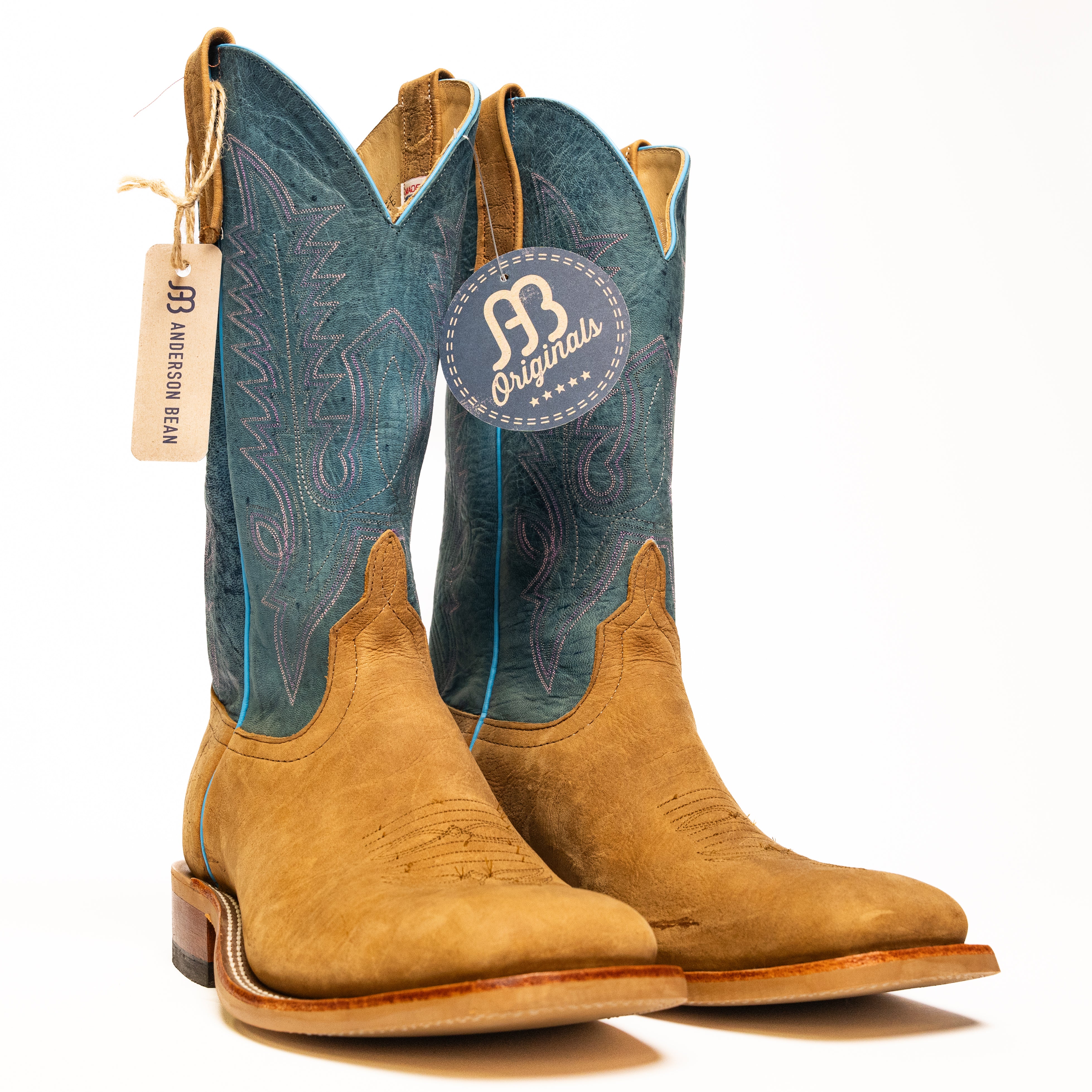 Anderson Bean Natural Brahma with 13" Danube Mad Dog Top - Crazy House Western Wear