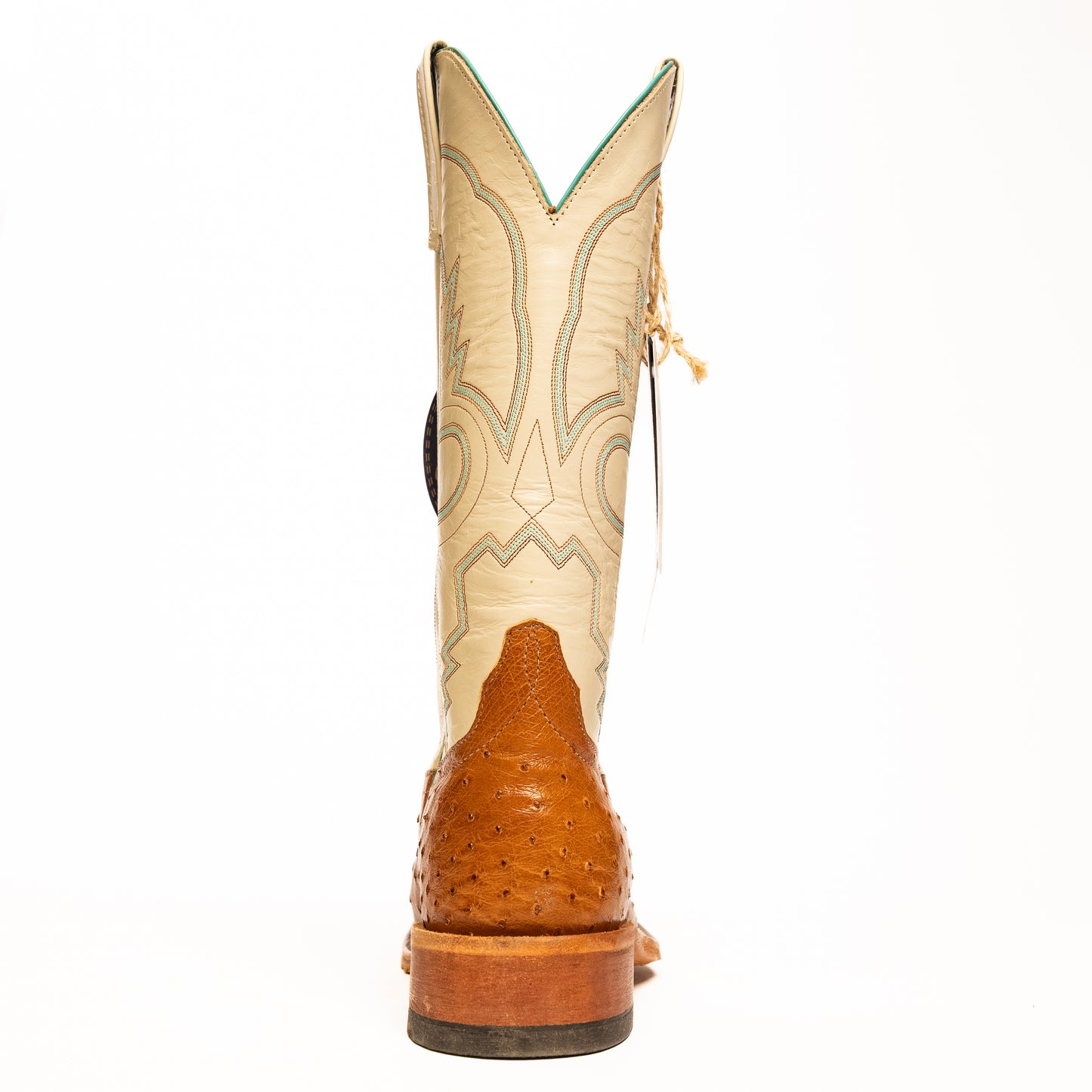 Anderson Bean Cognac Full Quill Ostrich with 13" Bone Glove Top - Crazy House Western Wear