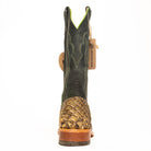 Anderson Bean Natural Matte Giant Python with 13" Dark Green Top - Crazy House Western Wear