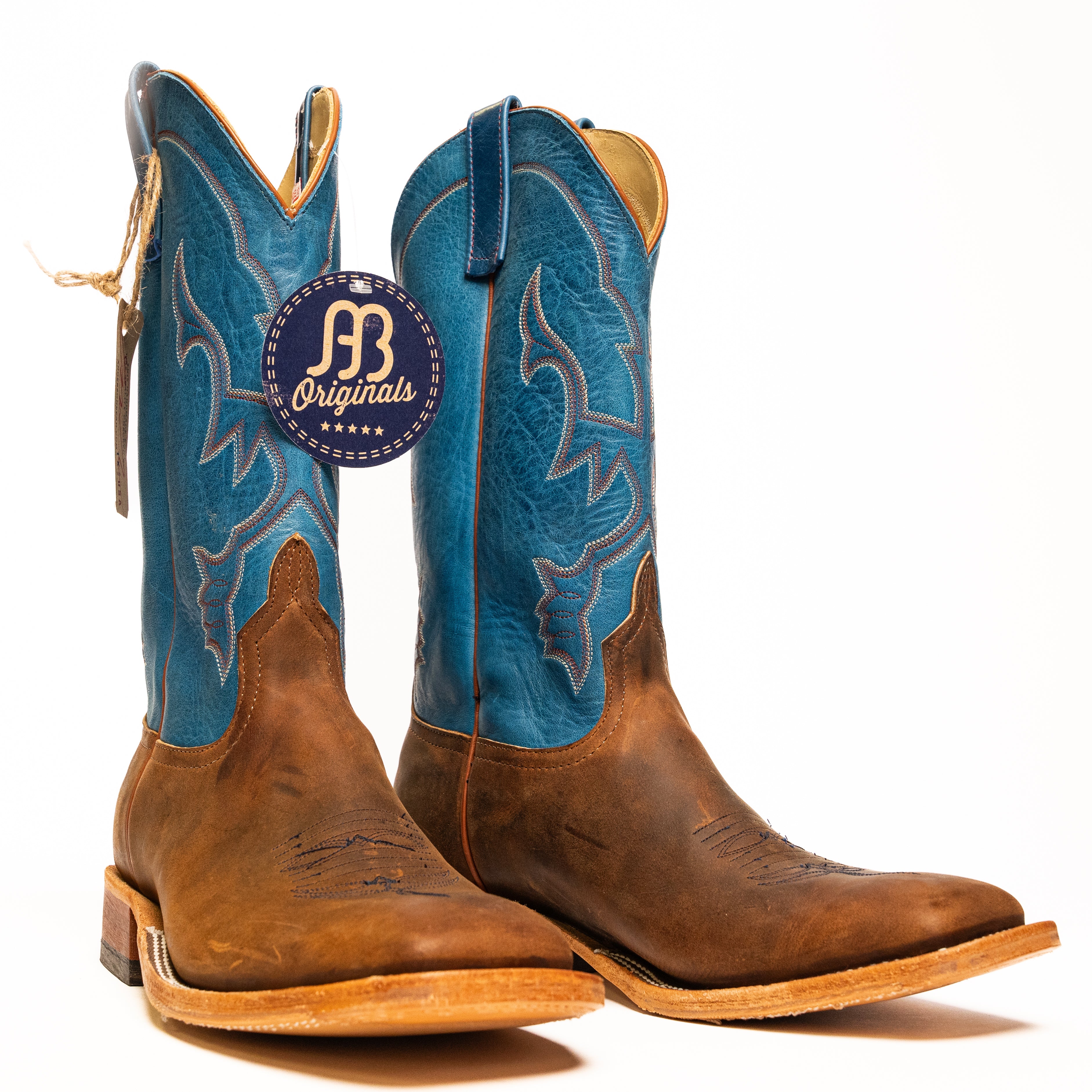 Anderson Bean Golden Brown Predator with 13" Sky Avatar Top - Crazy House Western Wear