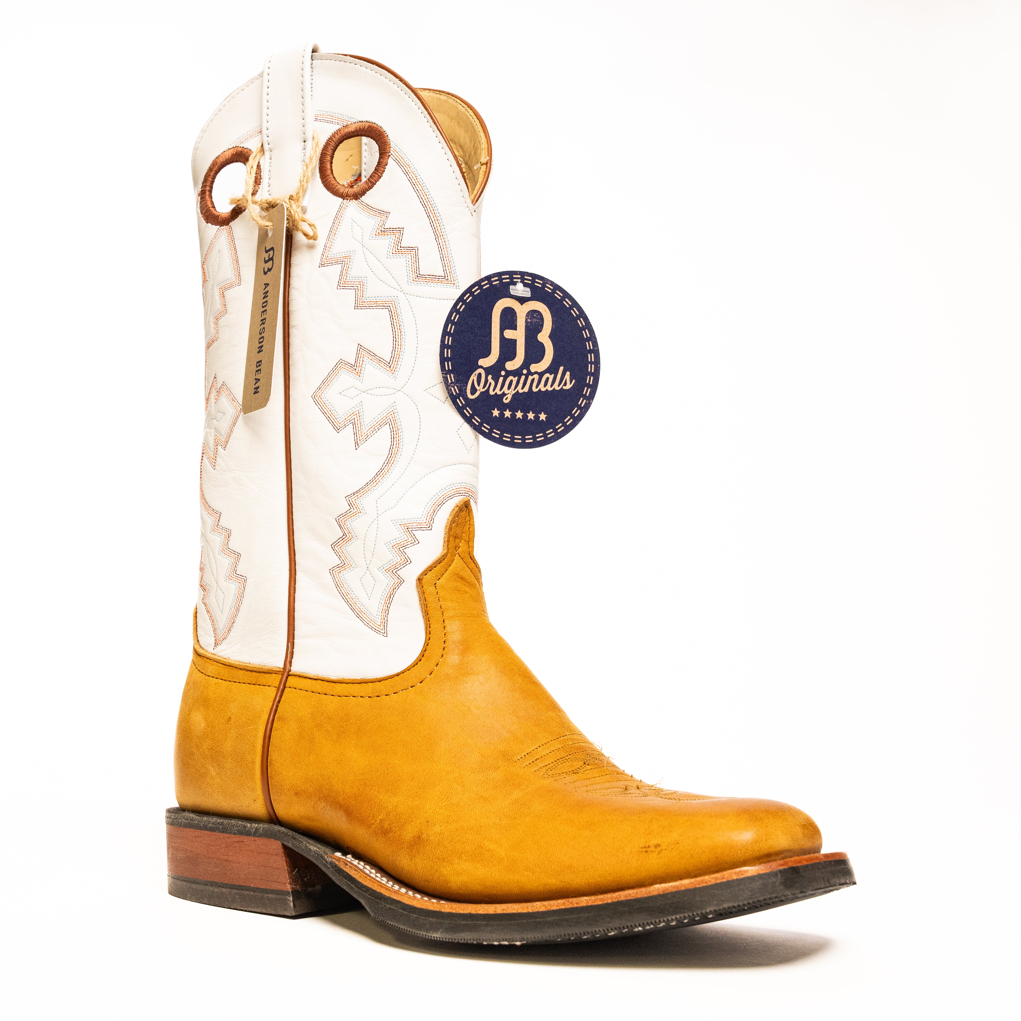 Anderson Bean Rust with 13" White Glove Top - Crazy House Western Wear