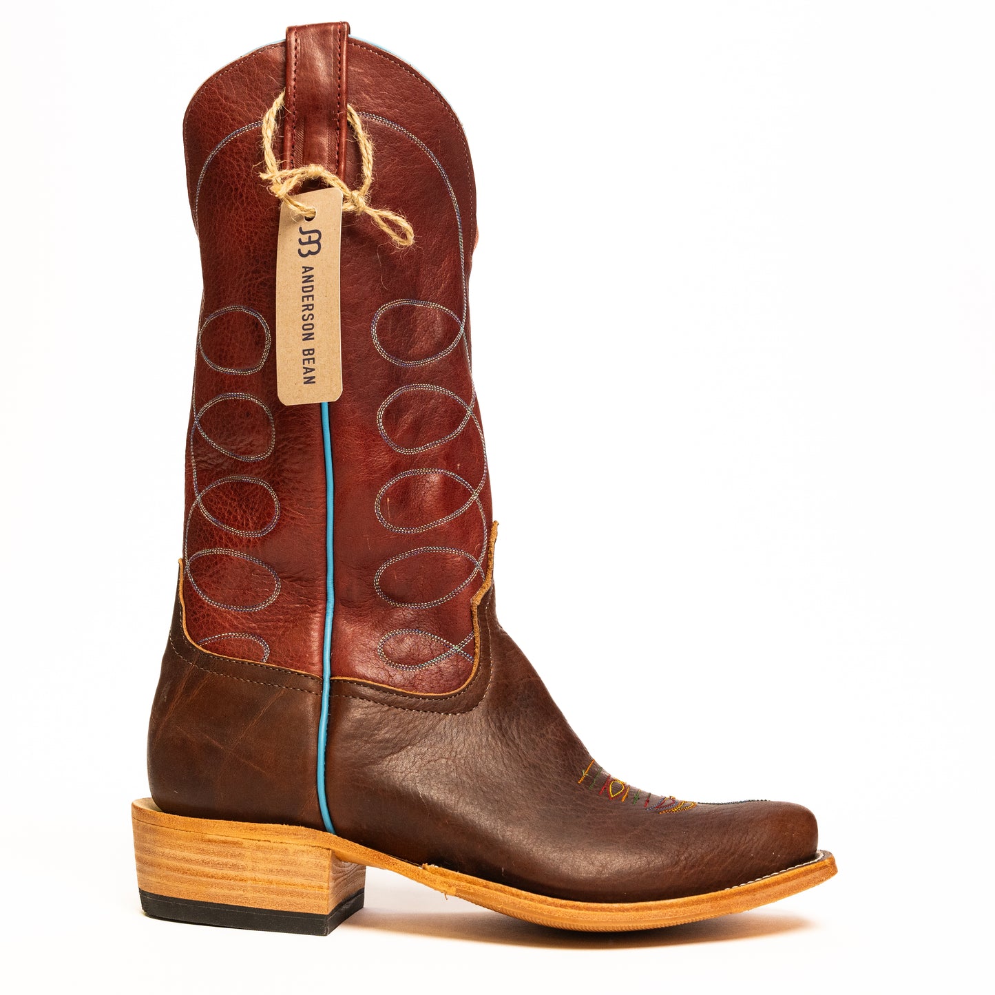 Anderson Bean Cordovan Bison with 13" Navajo Tops - Crazy House Western Wear