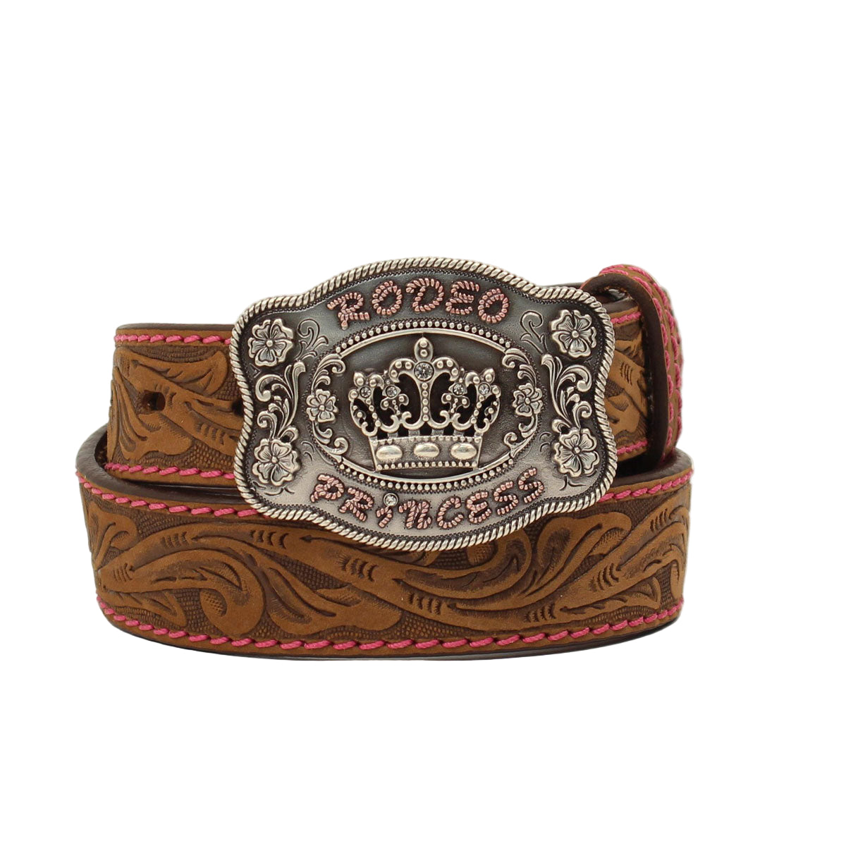 Angel Ranch Youth Girl's Rodeo Princess Brown Leather Belt