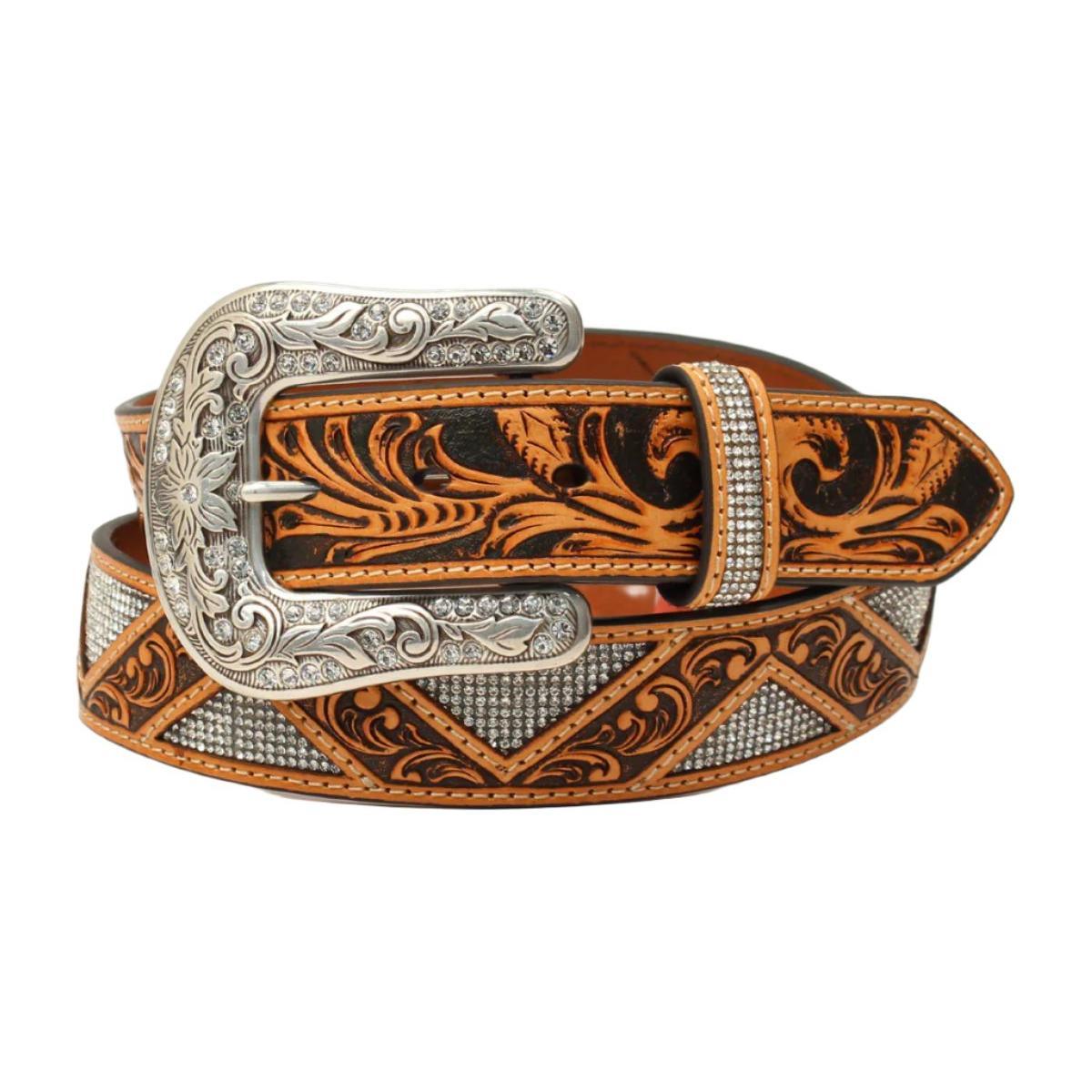 Women's Angel Ranch Zig Zag Floral Belt D140002808 - Crazy House Western Wear