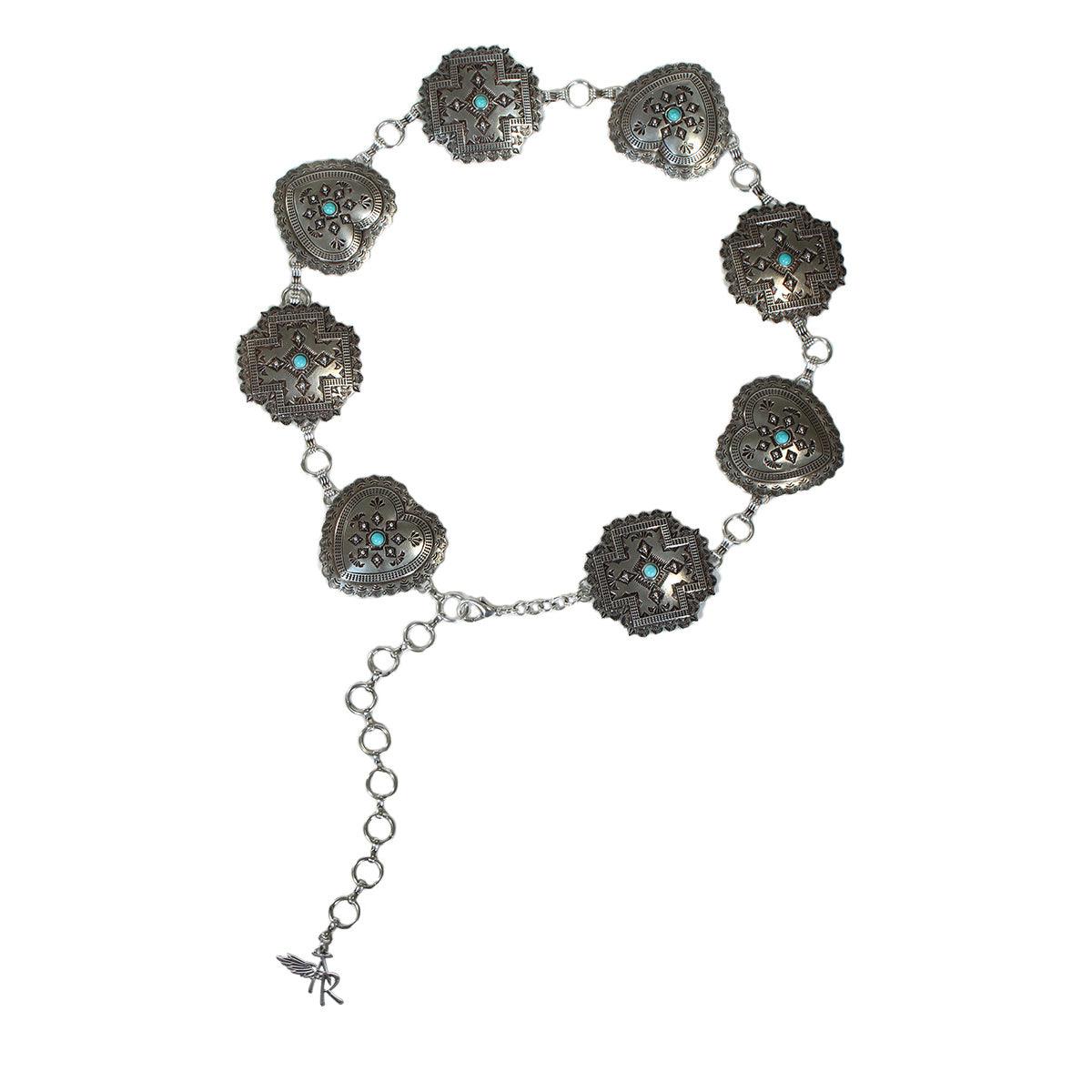 Women's Angel Ranch Heart Concho Belt D140005036 - Crazy House Western Wear