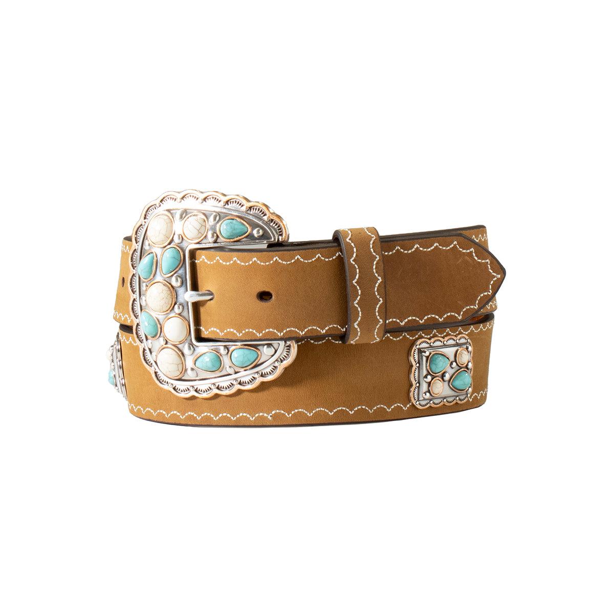 Women's Angel Ranch Stone Concho Belt D140007502 - Crazy House Western Wear