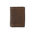 Men's 3D Trifold Brown Genuine Leather Wallet D250007702 - Crazy House Western Wear