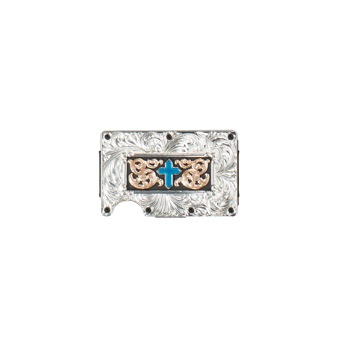 Men's 3D Utility Wallet Silver RFID Blocking Function D250009036 - Crazy House Western Wear