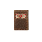 Men's 3D Trifold Style Red and Brown Genuine Leather Wallet D250013304 - Crazy House Western Wear