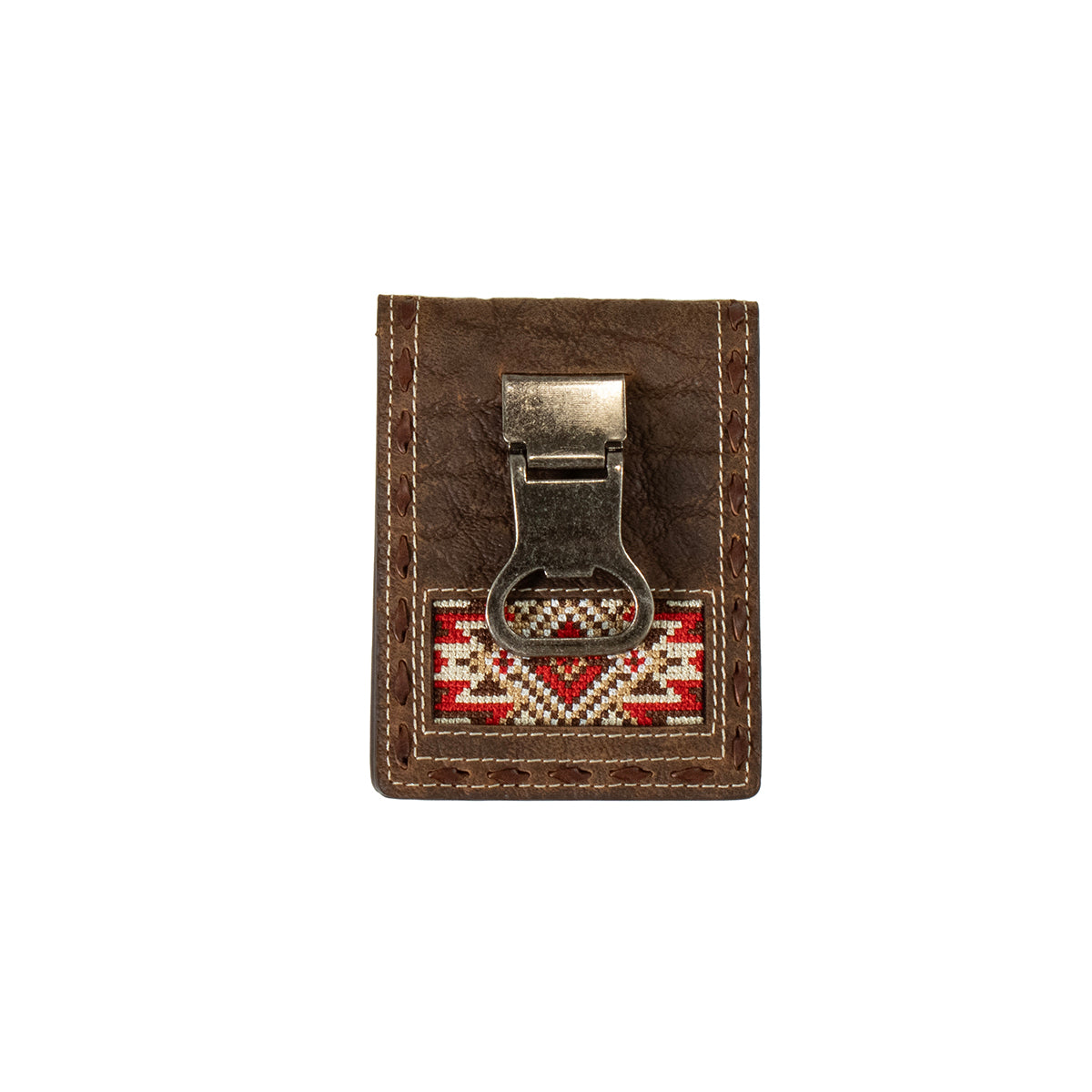 Men's 3D Red Bifold Money Clip Genuine Leather Wallet D250013404 - Crazy House Western Wear