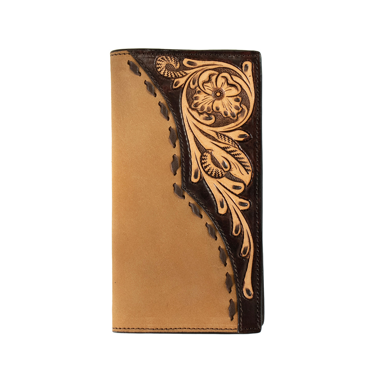 Men's 3D Rodeo Style Tan Genuine Leather Wallet D250013508 - Crazy House Western Wear