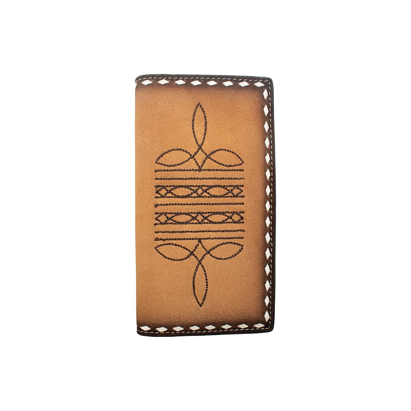 Men's 3D Brown Rodeo Style Roughout Body Wallet D250016602 - Crazy House Western Wear
