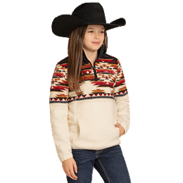 Girl's Panhandle Southwestern Aztec Berber Pullover