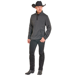 Men's Panhandle Melange Knit Henley Pullover DM91C06178