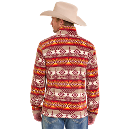 Men's Panhandle Fleece Aztec Print Pullover DM91C07314