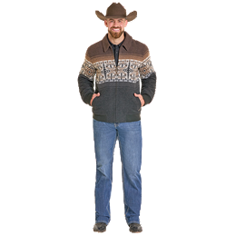 Men's Panhandle Pueblo Southwestern Border Print Bomber Jacket