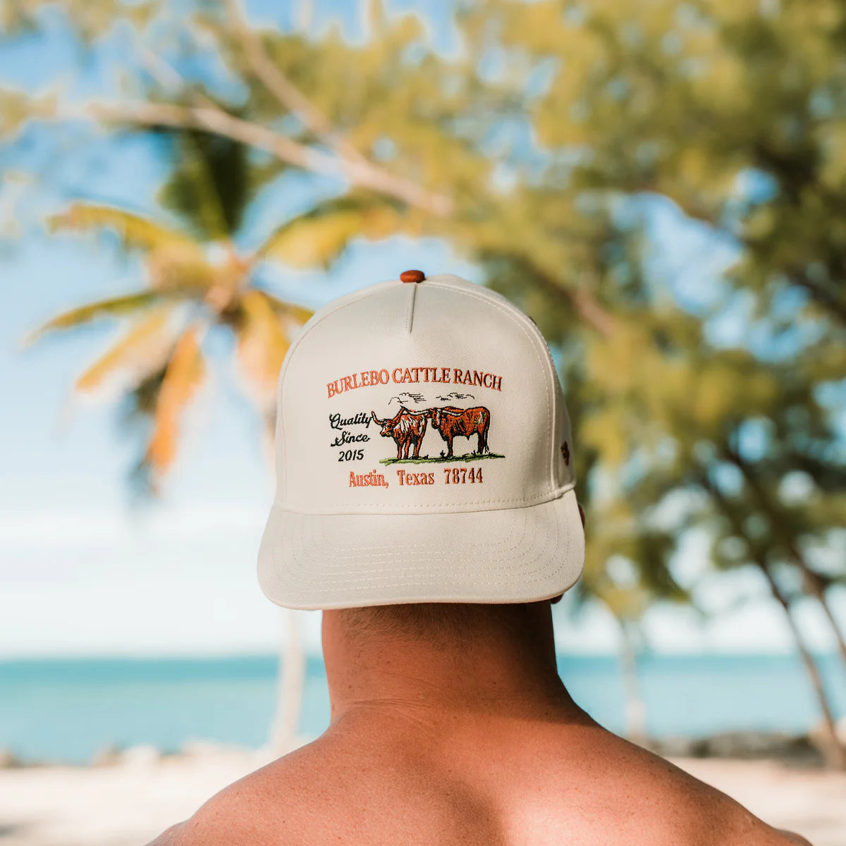 Men's Burlebo Cream Cattle Ranch Cap C-CATR