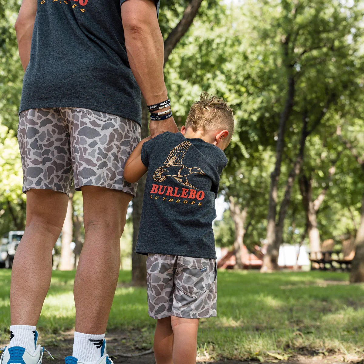 Men's Burlebo Heather Black Duck Wild Short Sleeve T-shirt Y-SST-DKW-BLK