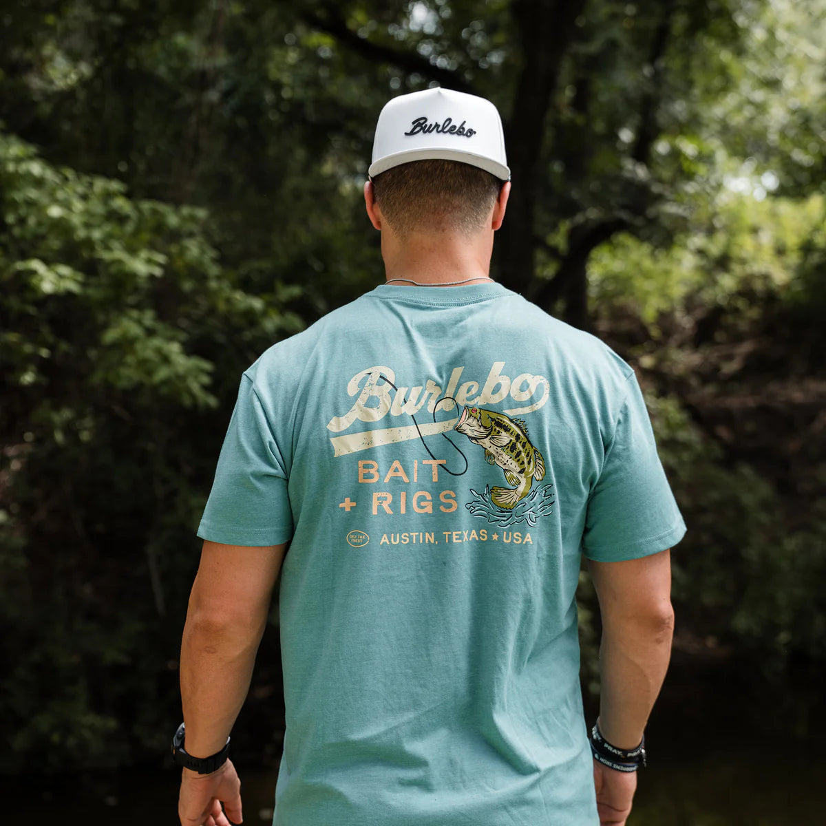 Men's Burlebo Cyan Bait and Rigs Short Sleeve T-shirt SST-BAR-CYN