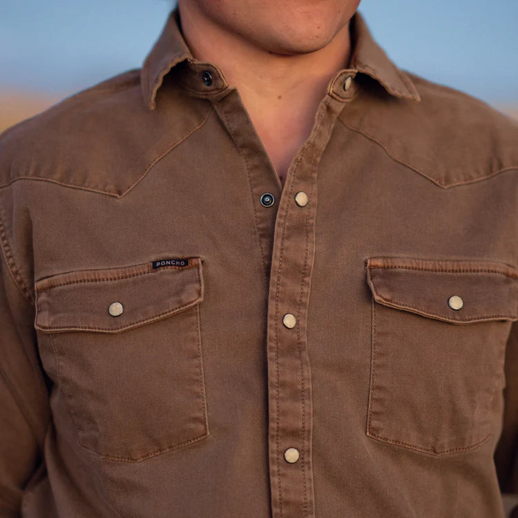 Men's Poncho "The Cotulla" Long Sleeve Snap Shirt