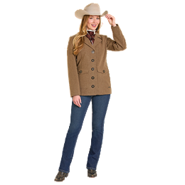 Women's Panhandle Brown Heather Pea Coat