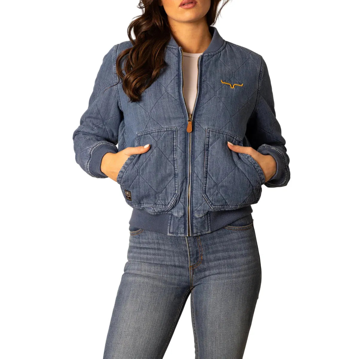 Women's Kimes Ranch Light Indigo Marino Bomber Jacket