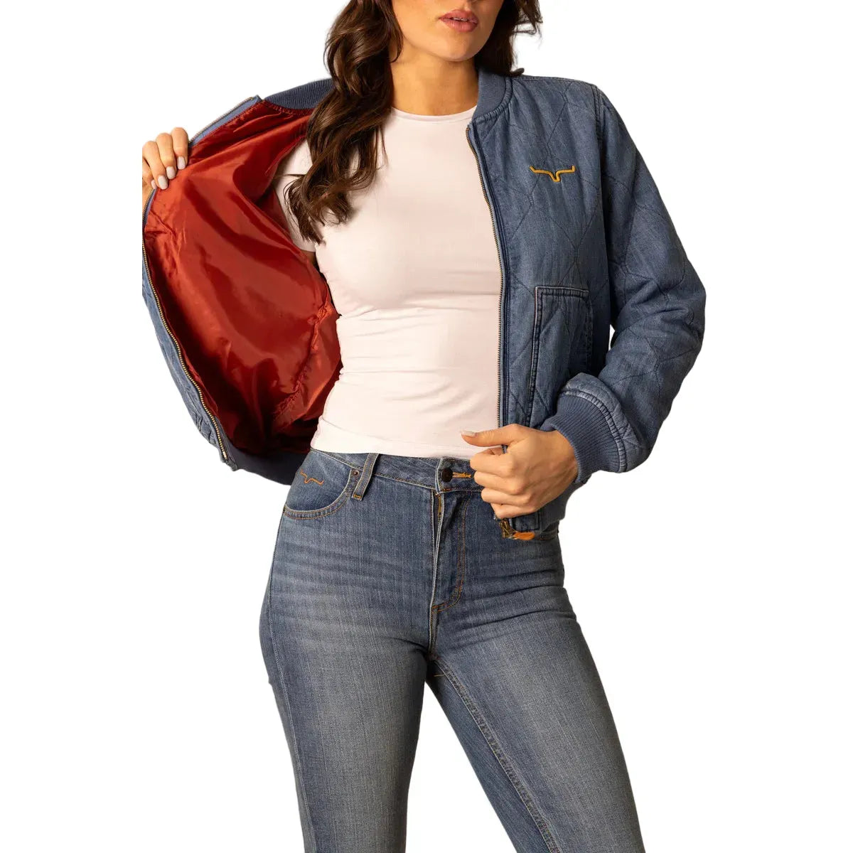 Women's Kimes Ranch Light Indigo Marino Bomber Jacket