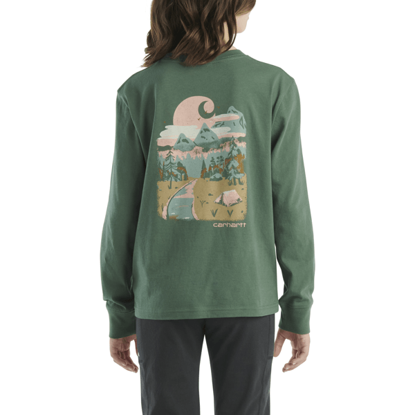Girl's Carhartt Long Sleeve Graphic Tee CA7068-GH6 - Crazy House Western Wear