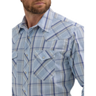 Men's Wrangler Men's 20X Competition Western Plaid Long Sleeve Snap Shirt 112356580 - Crazy House Western Wear