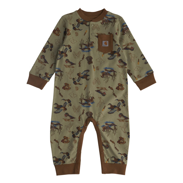 Boy's Carhartt Long Sleeve Duck Print Coverall CM8776-GI7