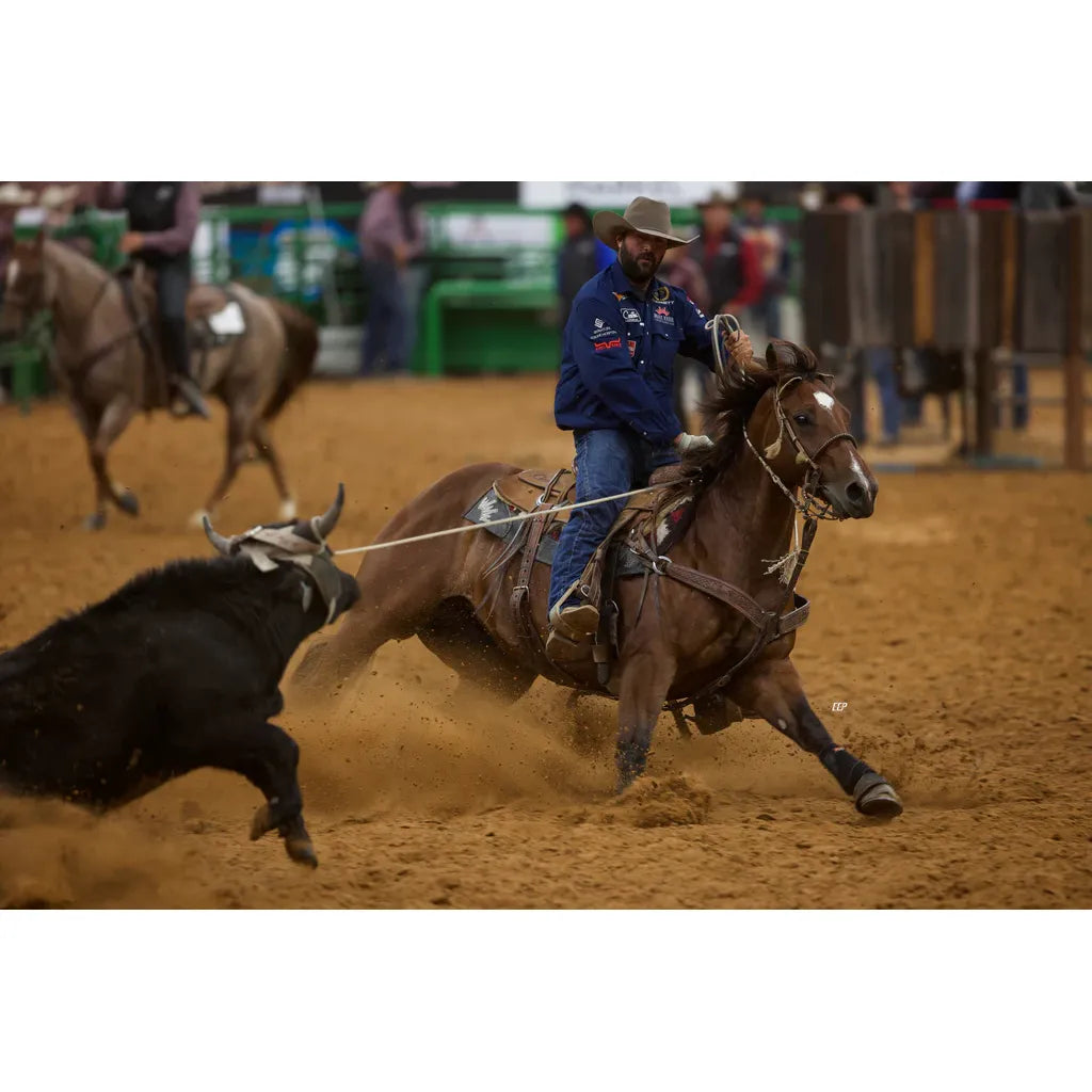 Men's SanJac Long Sleeve Performance Snap Navy Shirt COAHUILA-L/S-NVY