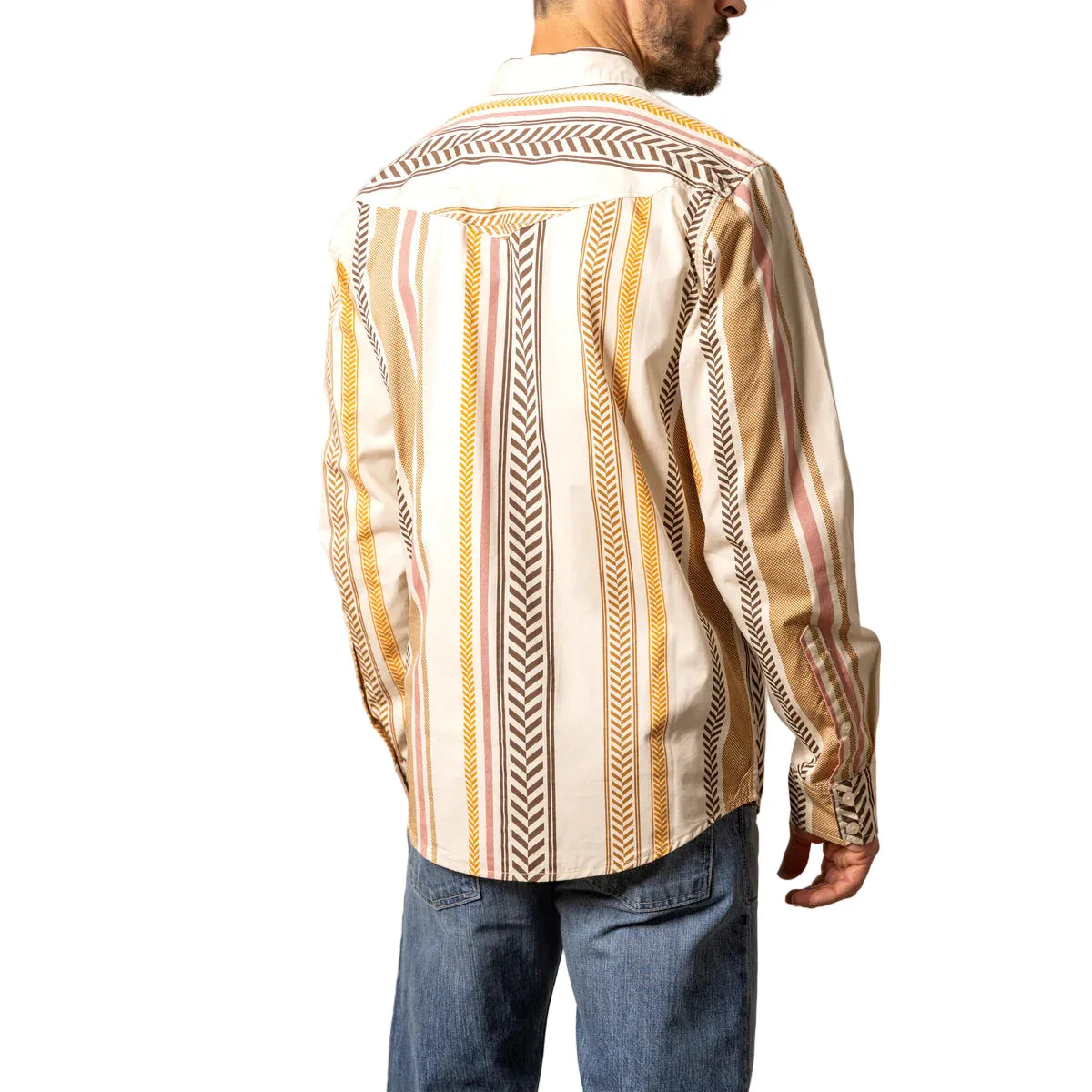 Men's Kimes Ranch Natural Double Tap Striped Shirt