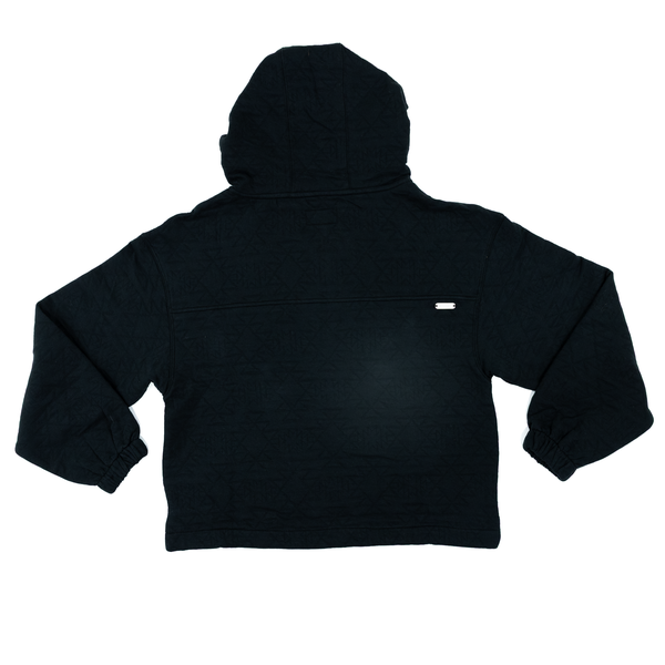 Women's Hooey Mazatlan Black Quilted 1/4 Zip Hoodie HH1310BK