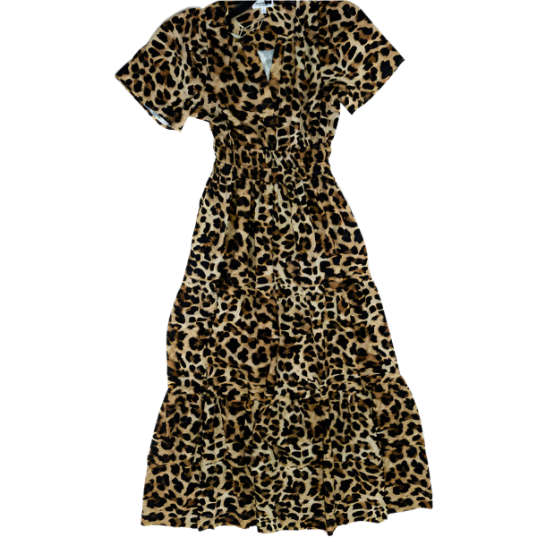 Women's ee:some Cheetah Print Short Sleeve Dress DH12726 - Crazy House Western Wear